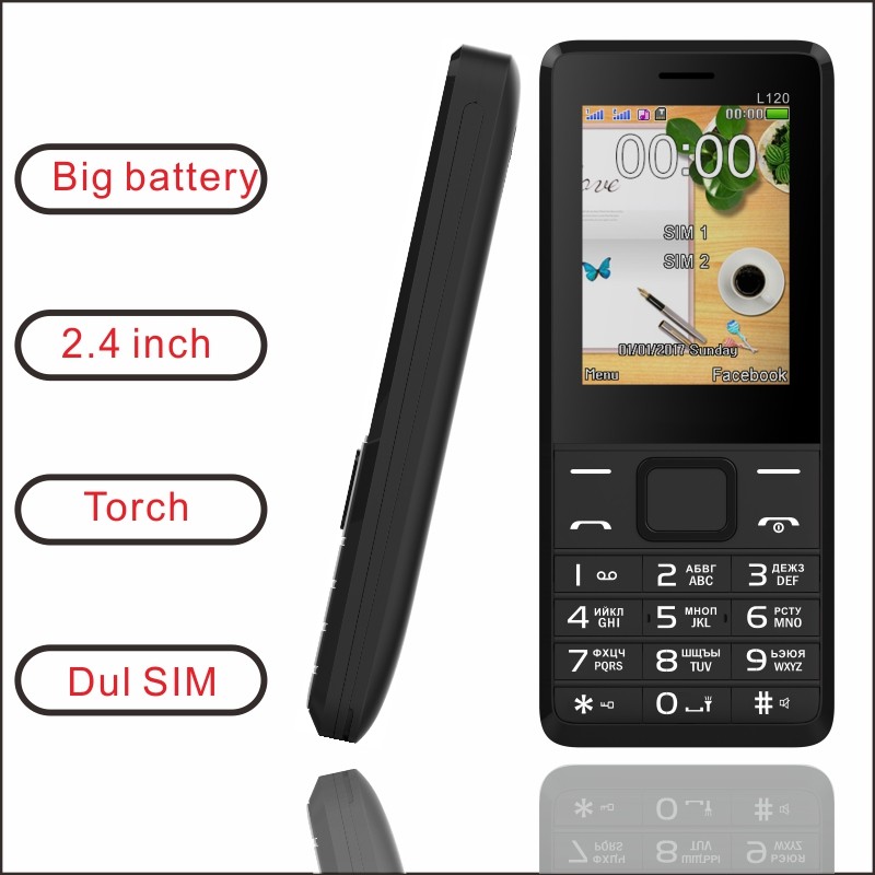 EAOR 2G 2.4 Inch screen Feature Phone Dual SIM card 3000mAh big battrey Keypad Push-button Phone wit