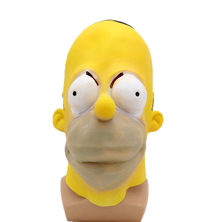 Topeng Simpsons Lateks Pesta Kostum Cosplay Halloween Masker Karakter Universal |6ZHVFIRM|