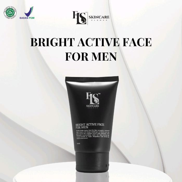 0kx6- Ls Skincare Brigh Aktive Face Wash For Men Bpom (Elstm) Membersihkan Mencerahkan Wajah