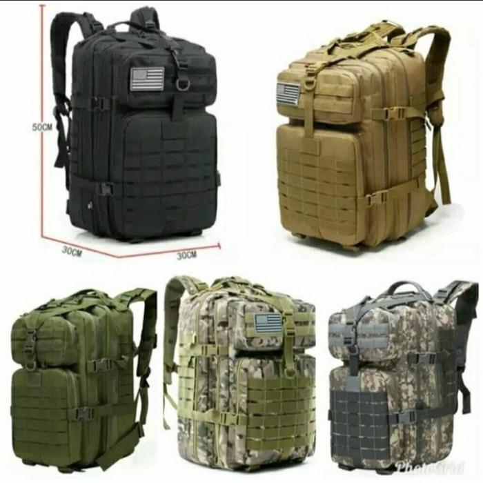 Unik Tas Punggung Tni Polri Tas Ransel Tactical Tas Bagpack Army 50 L Terlaris