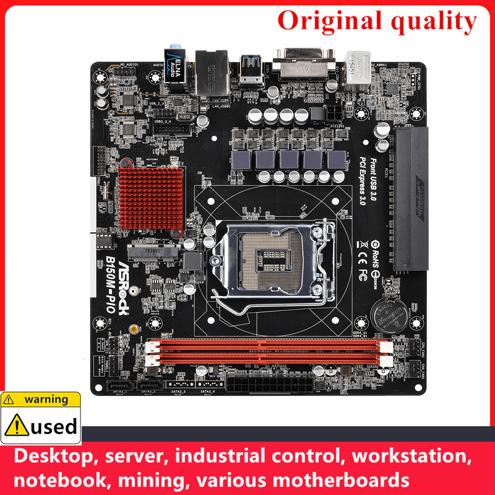 Used For ASROCK B150M-PIO Motherboards LGA 1151 DDR4 32GB M-ATX For Intel B150 Desktop Mainboard SAT