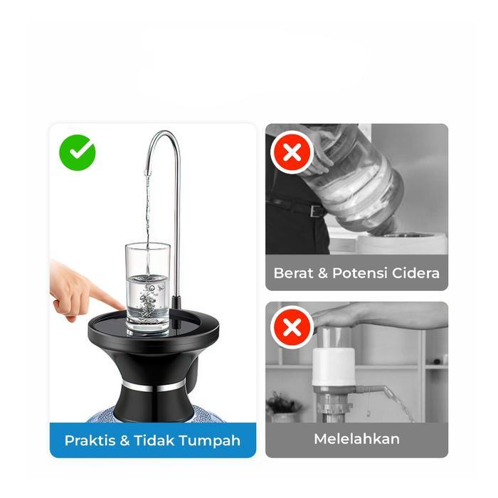 MESIN POMPA KERAN KRAN AIR GALON OTOMATIS ELEKTRIK SET DUDUKAN GELAS