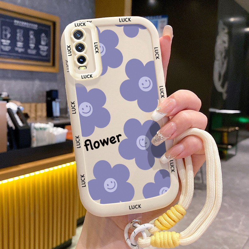 Casing Hp untuk VIVO Y20 Y20i Y20s Y20A Y20G Y12A Y12S Y11s Case Casing Bunga pola Kesing HP Silikon