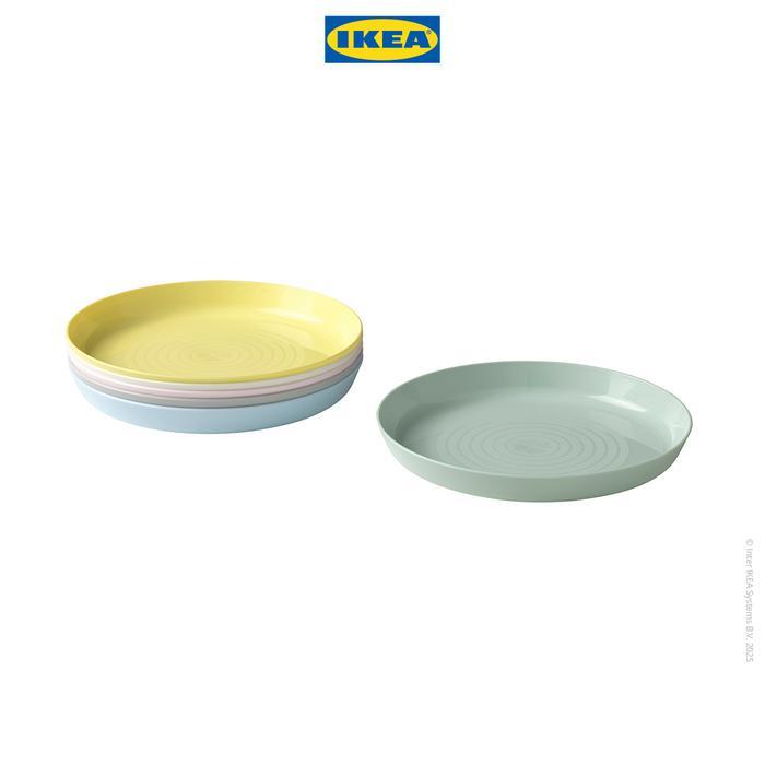 scxq- Ikea Kalas Piring Makan Bayi Serbaguna Warna-Warni Isi 6Pcs