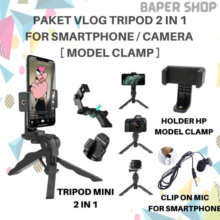 Sale Paket Vlog Hp Vlogger Vlogging Smartphone Tripod Streaming / Youtube / Smule Lengkap Dengan