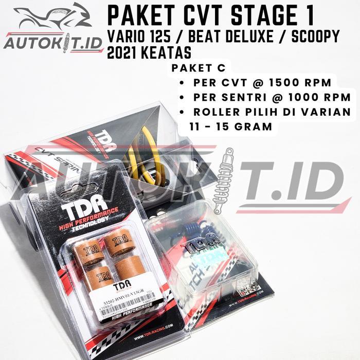 STOK TERBATAS  PAKET KIRIAN CVT TDR UNTUK VARIO 125 TECHNO / KZR / LED OLD / NEW - BEAT FI ESP /