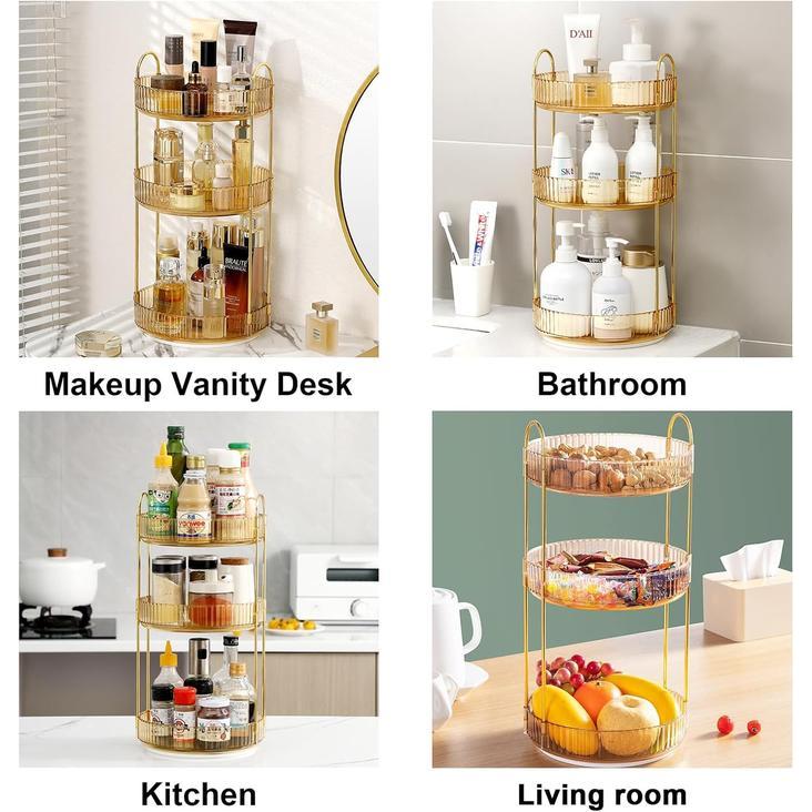 Ikea Home - Rak Makeup Rak Bumbu Rak Dapur Rak Putar Sea Lazy Rak Putar 360 Organizers Makeup Parfum
