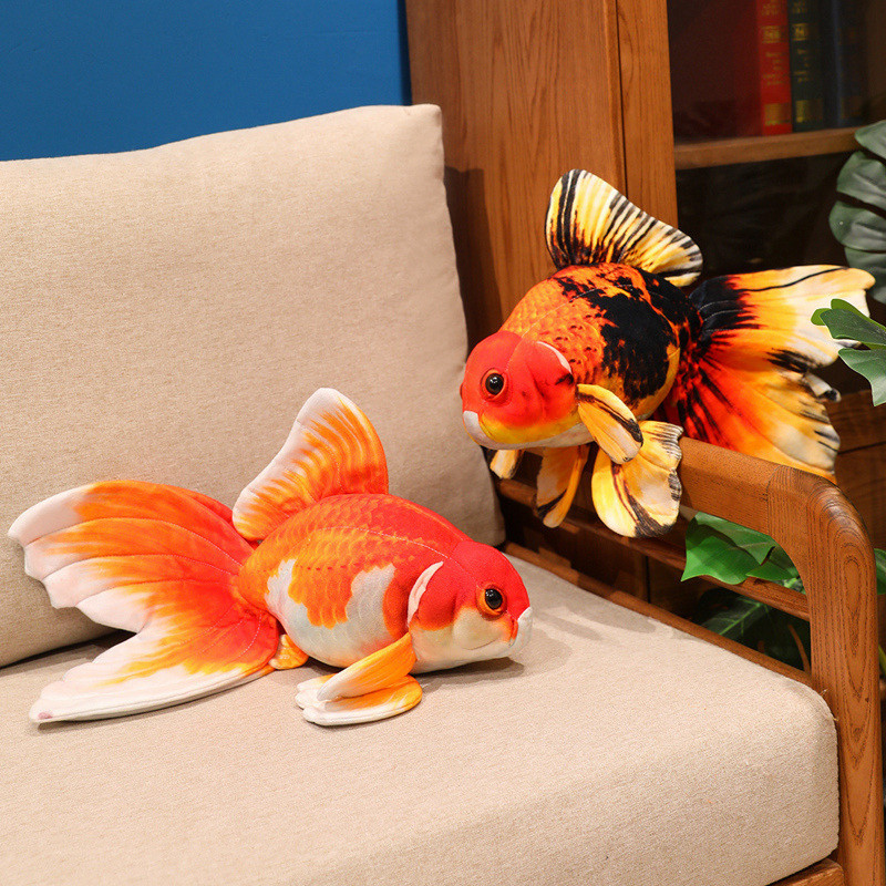 simulation Goldfish Plush Toys Stuffed Soft Fish Doll Lifelike Goldfish Pillow Plush Goldfish