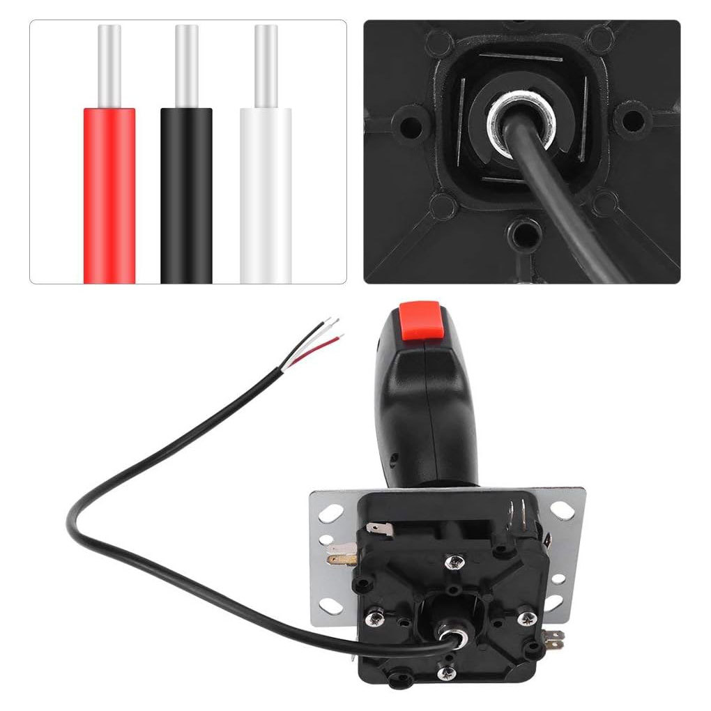 8 Way Flight Joystick With Vibration Trigger Joystick Red Top Fire Button For Pc Flight Joystick For