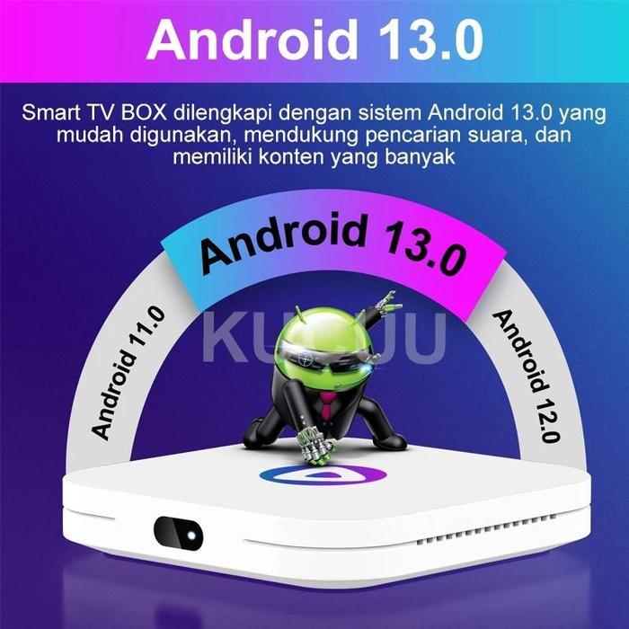 KUCUU STB Android TV Box RAM 4Gb / 32GB Smart TV Box Android Gratis Ongkir