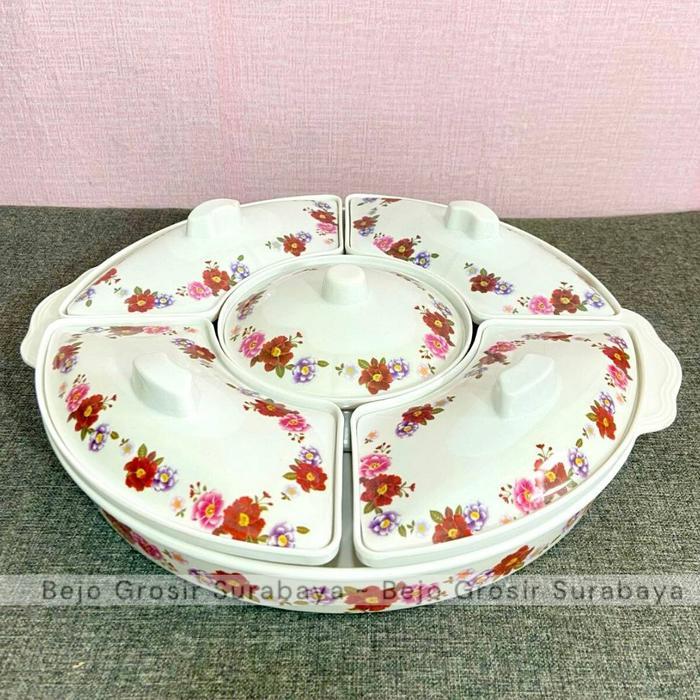 Prasmanan Set Melamin 35 cm Tempat Sayur Lauk Toples Camilan Tempat Makan Jumbo - DE 8000