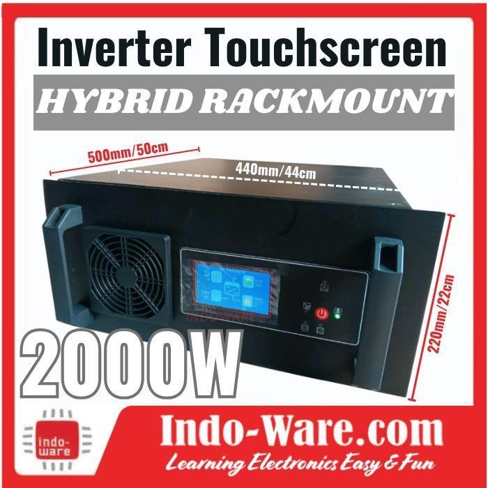 Rackmount Offgrid Inverter Low Frequency Toroid Inverter UPS Rack Mount 2000W LCD Touch Screen Pure