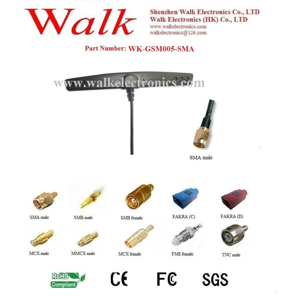 Adhesive Mount Gsm Antenna, Gsm Patch Antenna, Amps Quad Band Antenna, Gprs Antenna, Sma Male