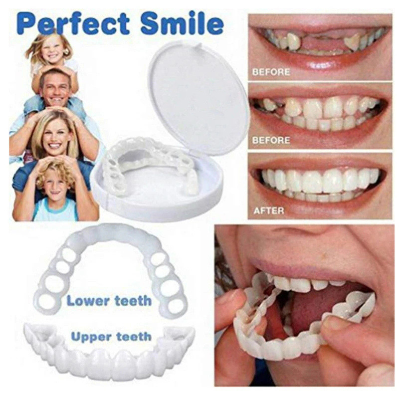 Remarkable Teeth Veneers Tooth Cover Set Dentures Dental Veneers Snap On Cover The Teeth Fake Tooth 