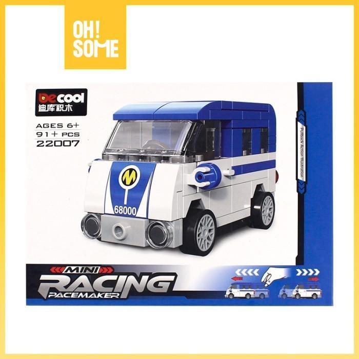 OHSOME DECOOL Mini Pull Back Car Building Blocks Bricks Toys Mainan Susun Balok