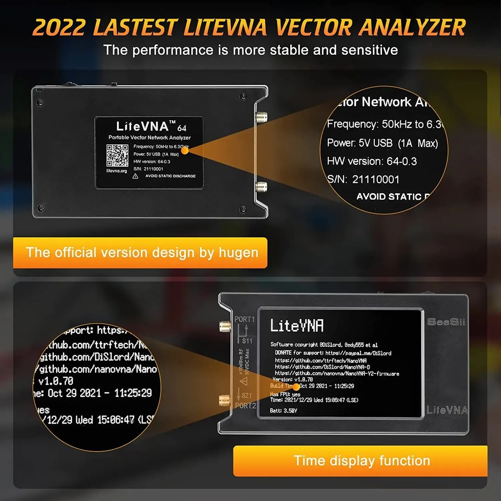 Newest Nanovna Spectrum Analyzer Litevna 50Khz-6.3Ghz Vector Network Analyzer Antenna Analyzer