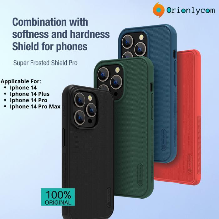 Case Iphone 14/Plus/Pro/Pro Max Nillkin Frosted Pro Hybrid Casing Ori Original Asli