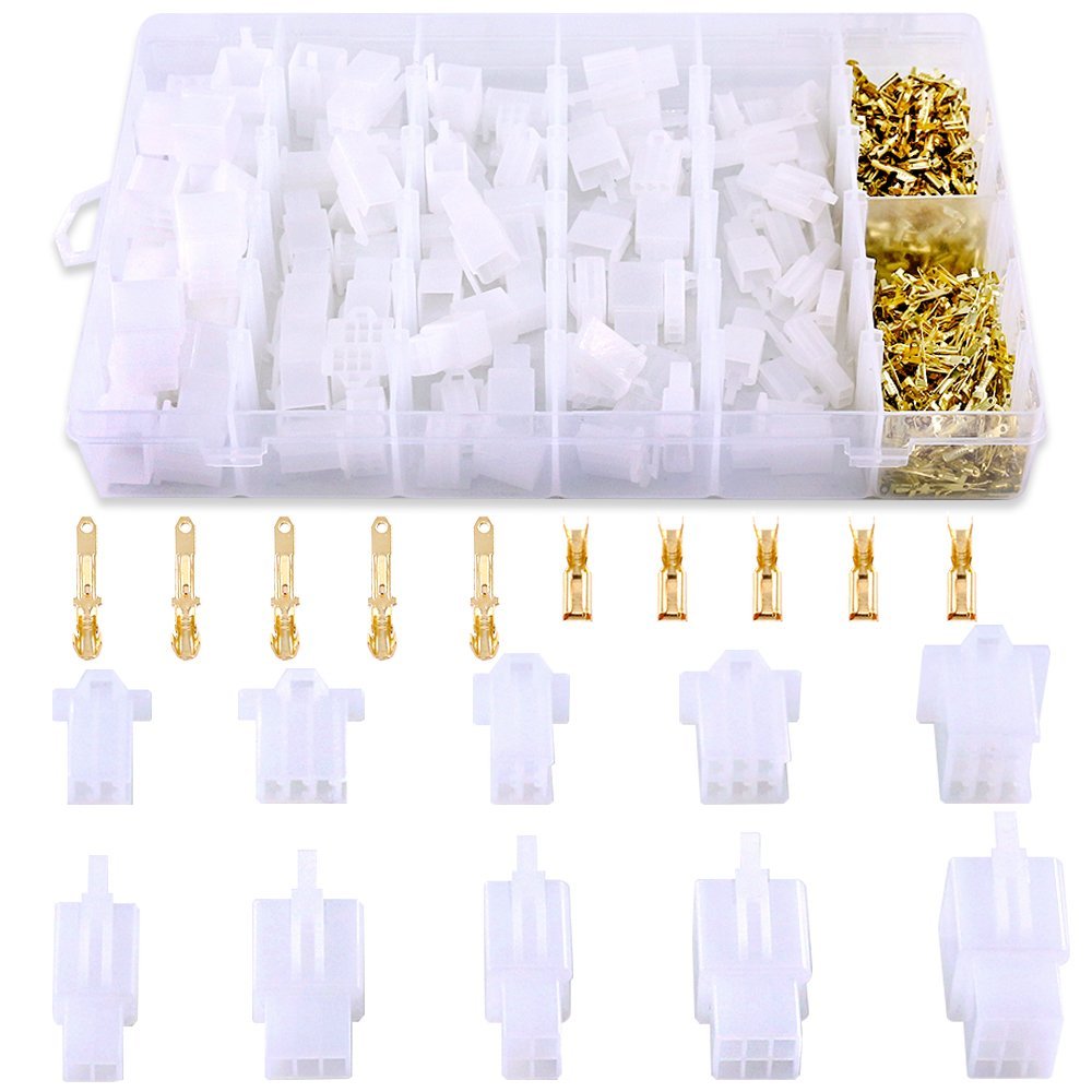 580Pcs 2.8mm Pitch 2 3 4 6 9 Pin Wire Connectors Housing Terminal Male & Female Plug Housing Crimp
