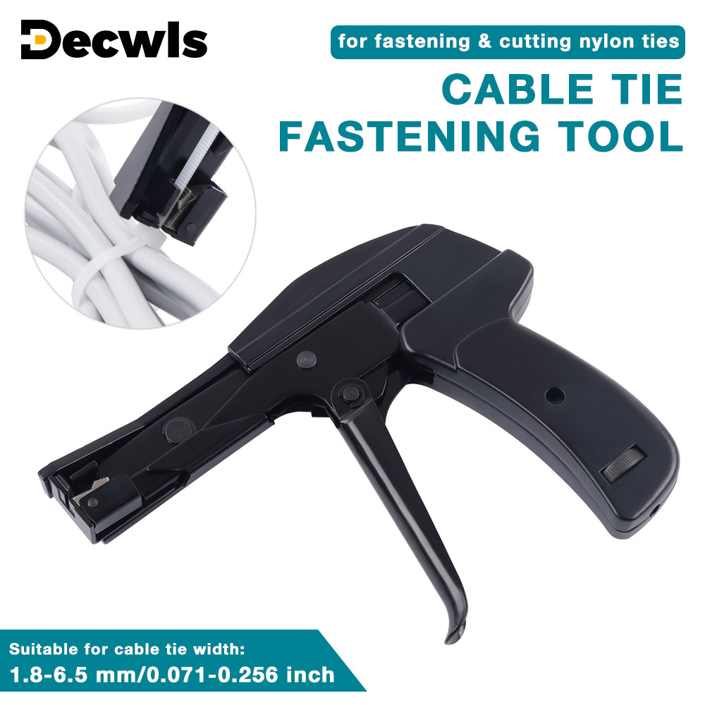 Nylon Zip Cable Ties Gun 1.8-6.5mm Wide Range, Aluminum Alloy Ratchet Zip Tie Tool For Nylon Straps,