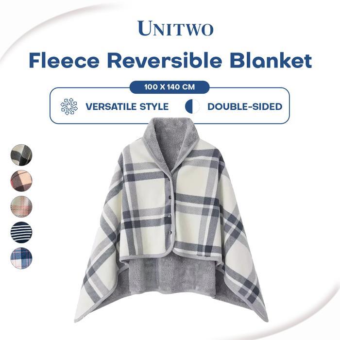 ipnp- Khusus Live [Jaket Blanket Only] Unitwo Fleece Reversible Blanket Jaket Selimut