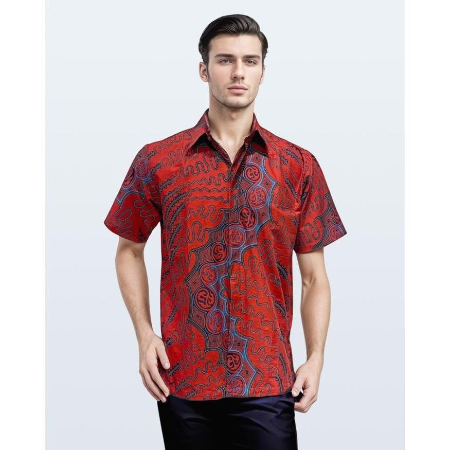 DANAR HADI - Kemeja Batik PE Lengko Manggar - 4LGMGR.78.1024 - Merah