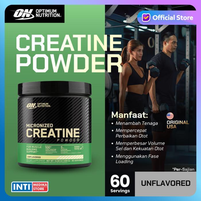 ON - CREATINE Powder Supplement Susu Bubuk Penambah Massa Otot & Meningkatkan Kekuatan Otot Suplemen