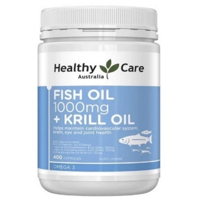Healthy Care Fish Oil 1000 mg + Krill Oil 400 capsules