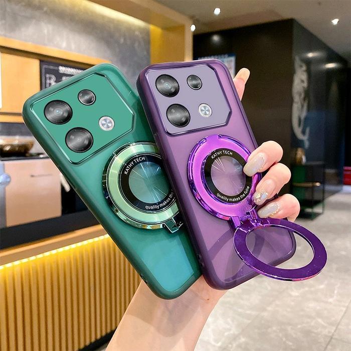 merdeka case silikon magsafe for infinix GT 20 PRO desigh magsafe stand holder softcase