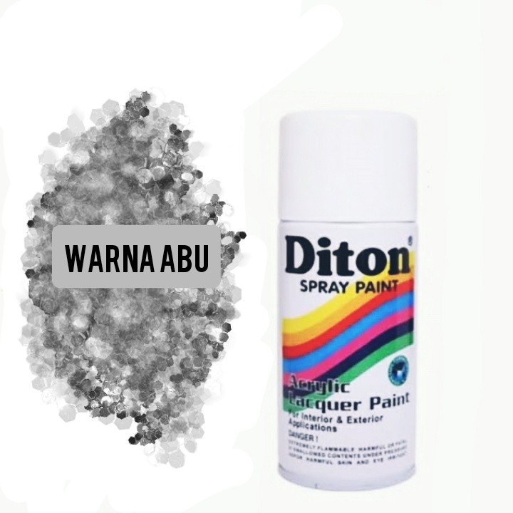 cat semprot pilok pilox diton 300cc warna abu gelap abu terang abu muda abu metallic muda 300cc