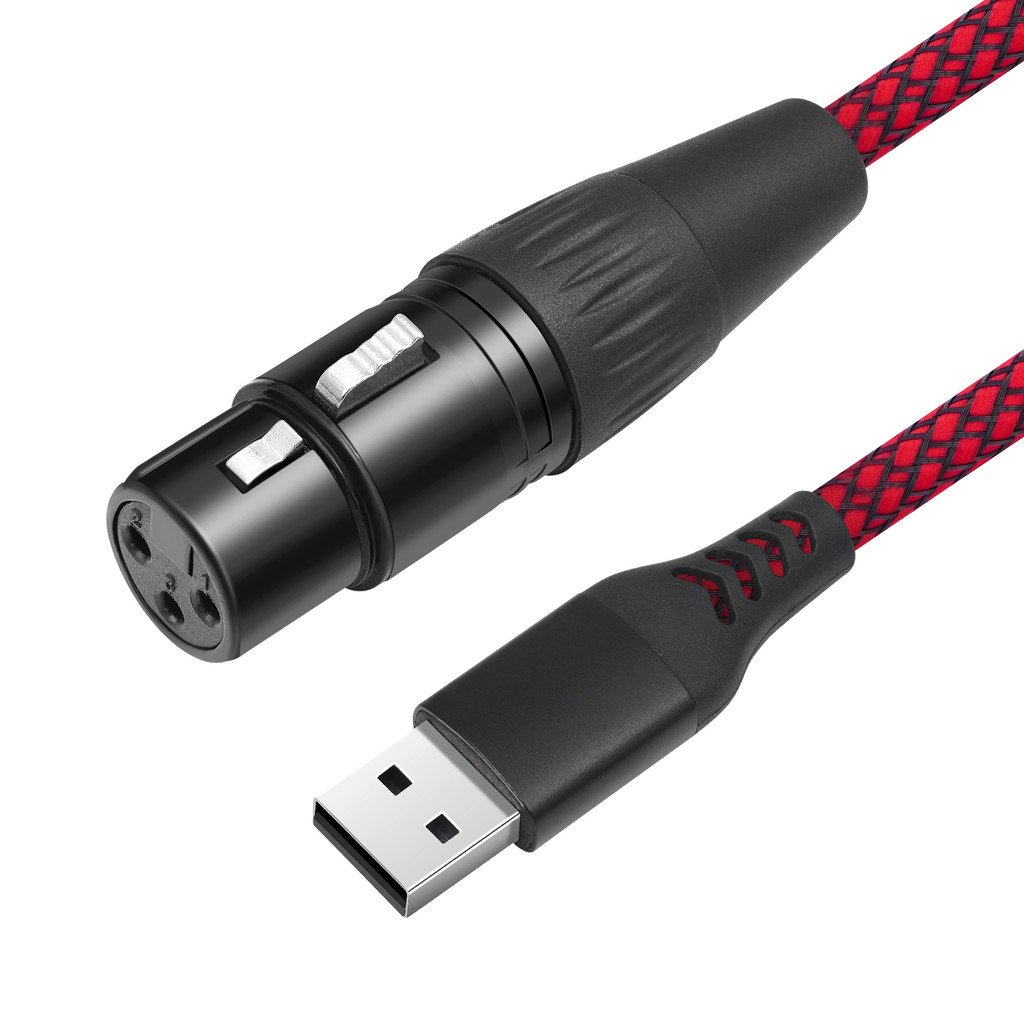 1/2/3M USB Male To XLR Female Mic Link Converter Cable USB Male To XLR Female Cable for Microphones