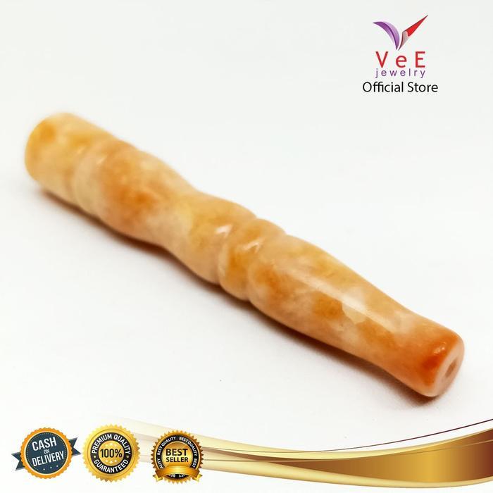 4vdi- Pipa Rokok Cangklong Batu Giok Asli Vee