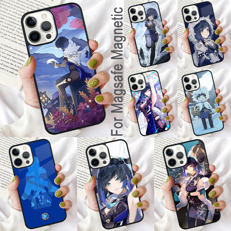 Genshin Impact Yelan Soft Phone Case for iPhone 17 Air 16e Pro max 15 Pro 13 14 Plus 11 12 MagSafe