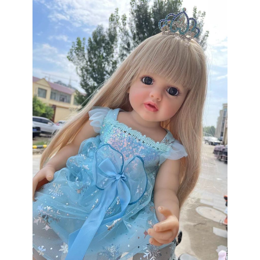 Npk Betty 55Cm Reborn Baby Doll Full Body Silicone Waterproof Toddler Girl Doll Lifelike Sof Touch