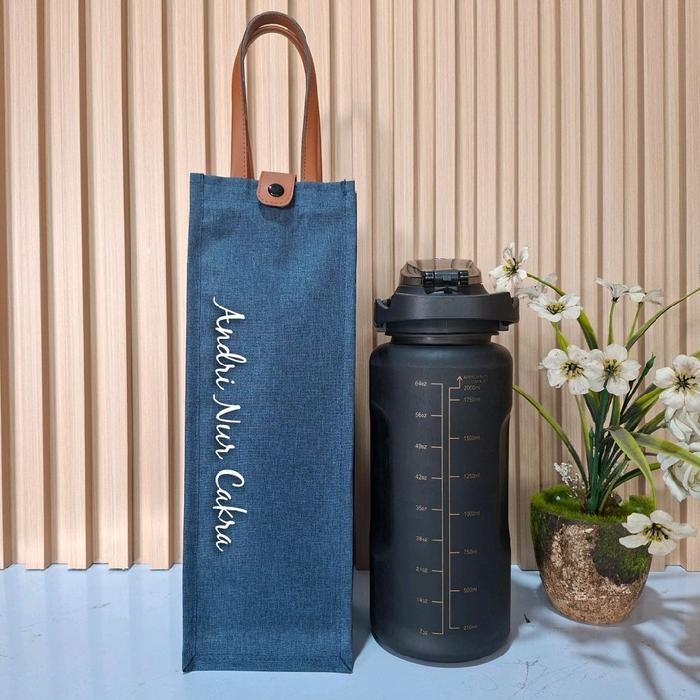 Tas Botol Minum 2 liter Custom Nama