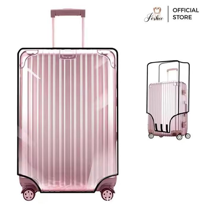 cve7- Joshee Sarung Koper Luggage Cover Pelindung Bahan Pvc Transparant Tebal Mika Koper