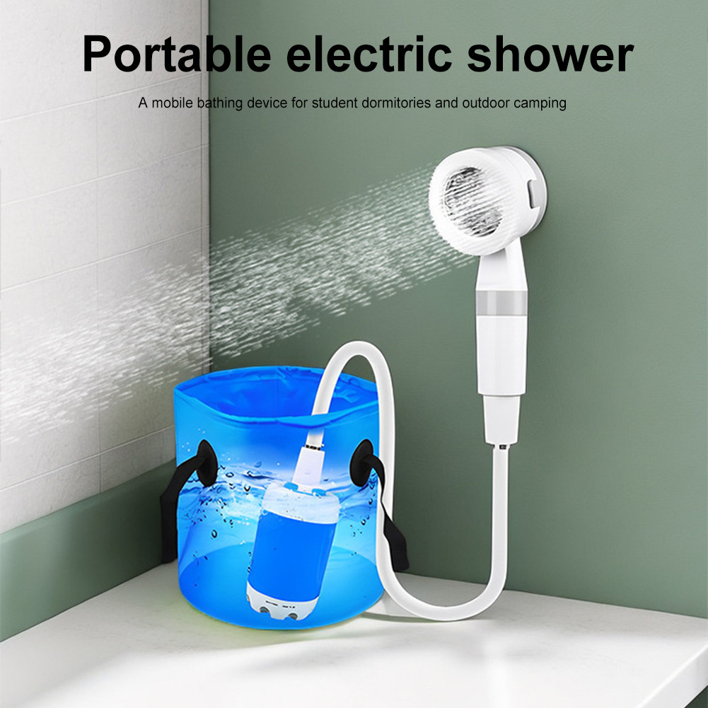 Camping Shower Pump Rechargeable Portable Shower Pump Portable Outdoor Shower Head Sprayer For