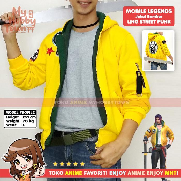 Terlaris Jaket Mobile Legend Ling Street Punk Starlight Kostum Cosplay