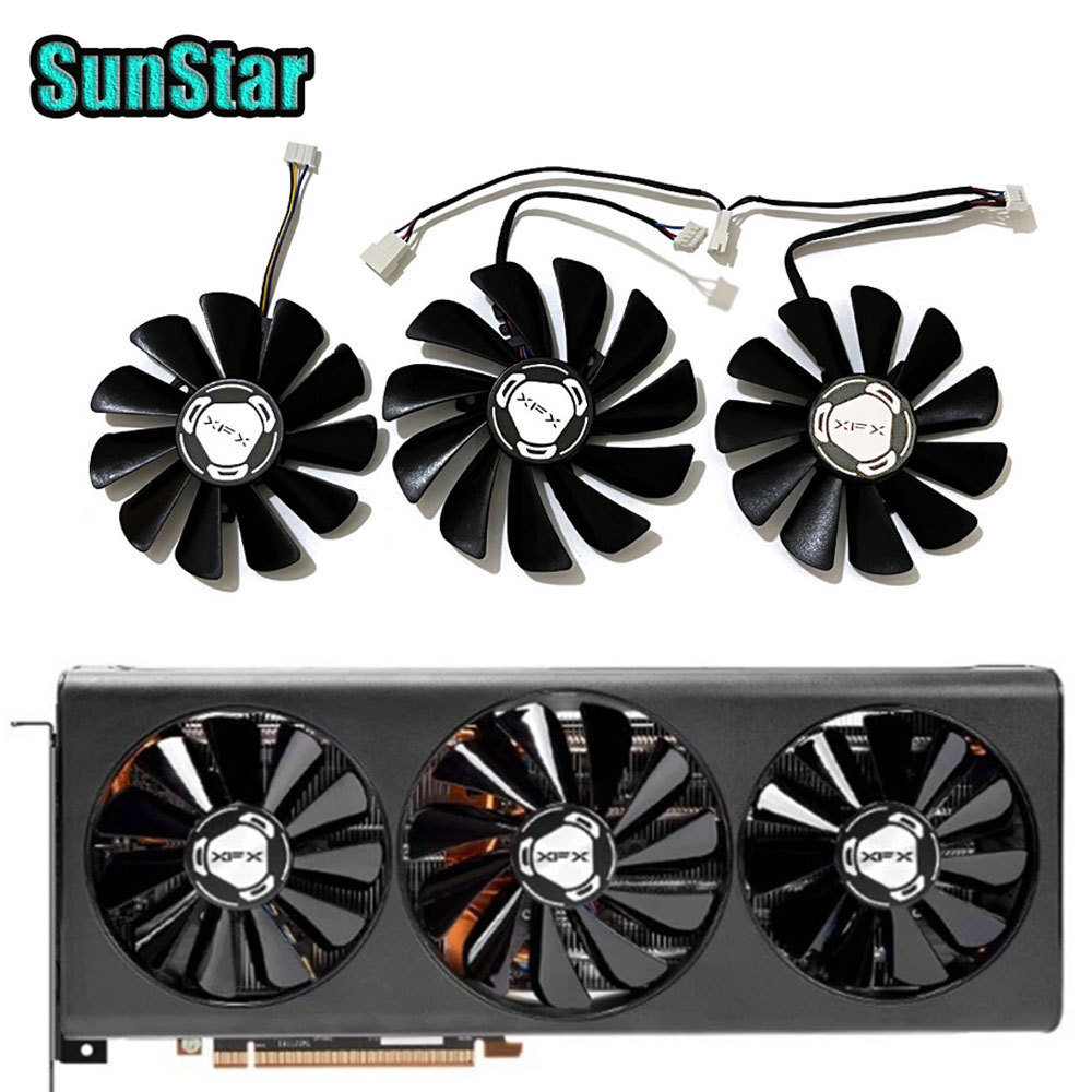New XFX RX 5700XT 85MM 95MM CF1010U12S GPU Cooling Fan For XFX Radeon RX 5700 5700XT 5600XT Thicc