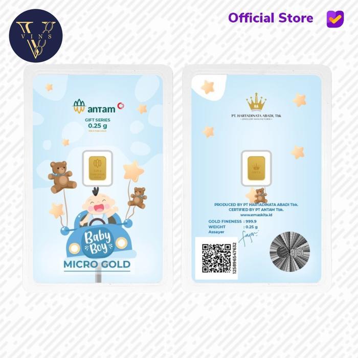 Micro Gold Antam Hartadinata Abadi Baby Boy 3 (Lm) 0.25 Gram