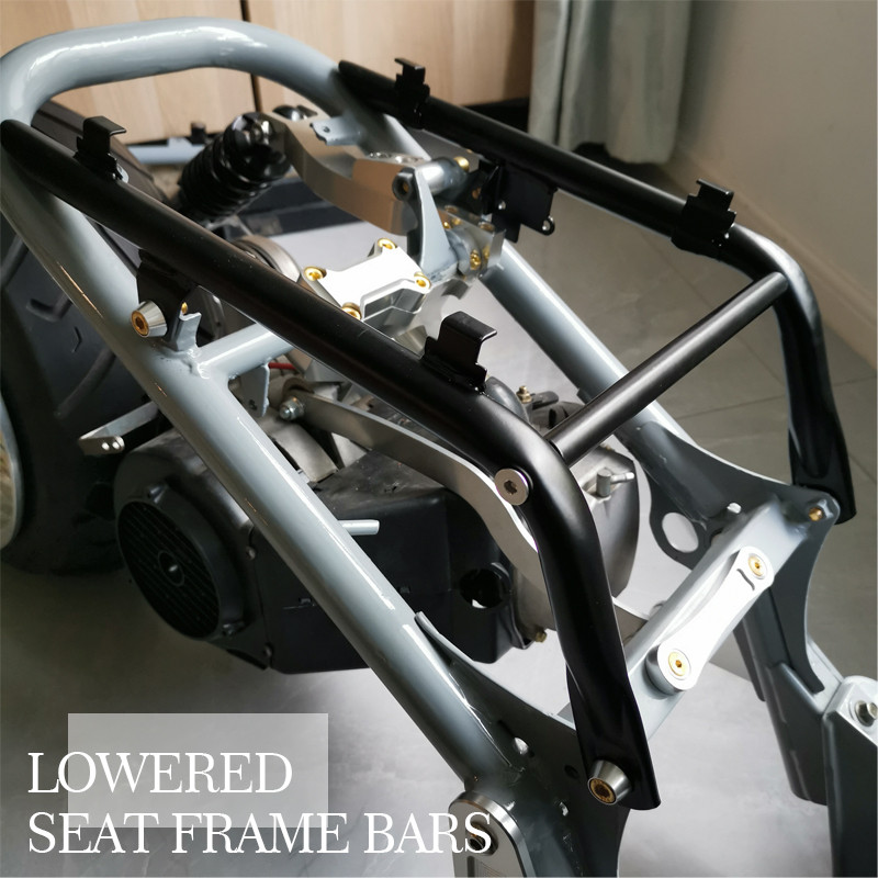 Lowered Lowering Seat Bracket Frame Bar Split Type With Reinforced Bar For Gy6 Honda Ruckus Zoomer