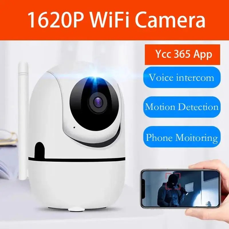 Ip Camera Ycc365 Plus Smart Home 1080P Hd Security Camera Auto Tracking Network Wireless