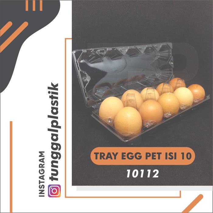 Tray Mika Plastik Tempat Box Telur 10 Butir Isi @50 Pcs / Mika Telur