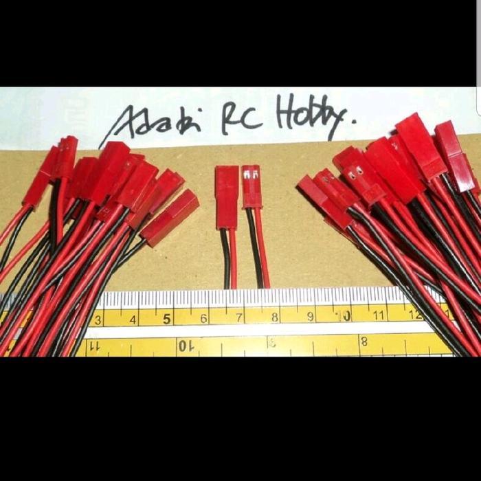 Conektor Jst merah plus kabel Male Female for Lipo battery ,Rc Car Rc plane Led strip Diy