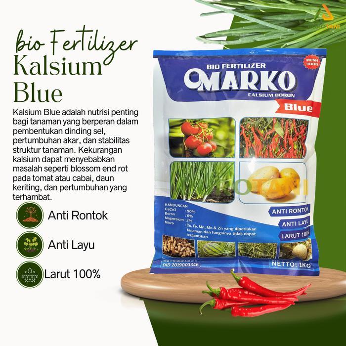 Puro Marko 1 kg Pupuk Kalsium Boron Nutrisi Pencegah Layu Rontok Layu Calsium Blue Daun