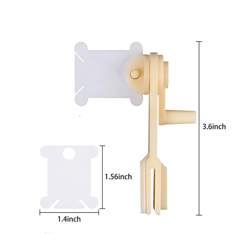 Plastic Floss Bobbins with Floss Bobbin Winder Cross-Stitch Card Thread Holder DIY Embroidery Floss 