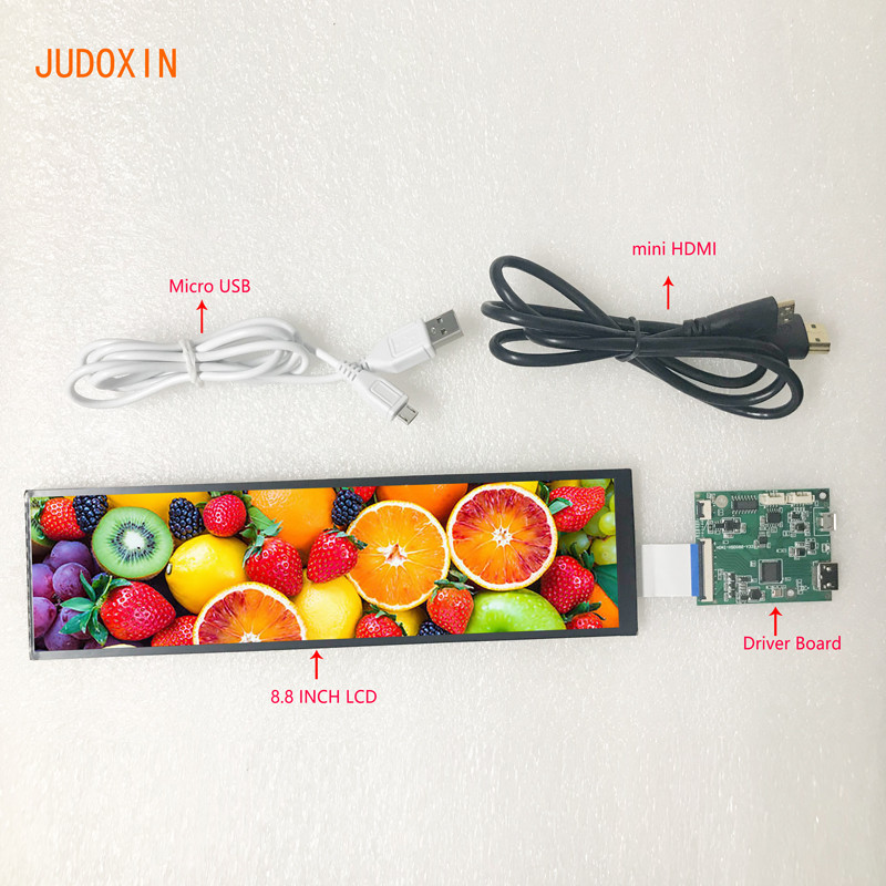 8.8 Inch Long Strip 40 PIN MIPI LCD Display with Mini HDMI 1920x480 Controller Driver Board LCD HDMI