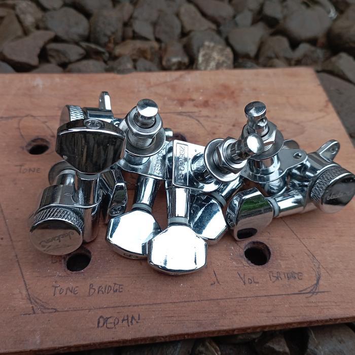 Dryer Gitar Jackson Sealed Die Cast Locking Tuner 3R 3L Chrome