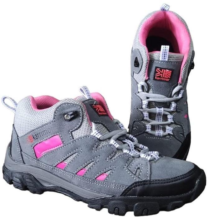 Consina - Sepatu Wanita Outdoor Abu Pink Suede Mesh Size 36-41 Sepatu Gunung Hiking Trekking