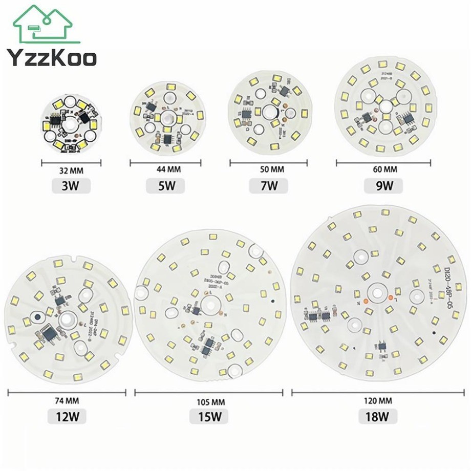 LED Chip For Downlight 3W 5W 7W 9W 12W 15W 18W SMD 2835 Round Light Beads AC 220V-240V Led Downlight