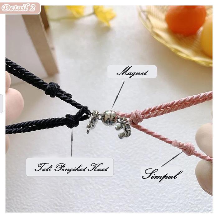 COD 2Pcs Gelang Couple Magnet Astronot Pasangan Sahabat Pacar Pria & Wanita Bestie GLG12 Bisa